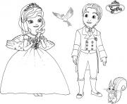 Coloriage princesse sofia et prince james